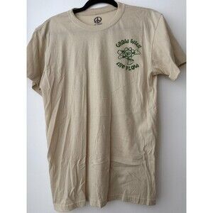 Mens Peace of Mind Tan Graphic T-Shirt Size Medium
